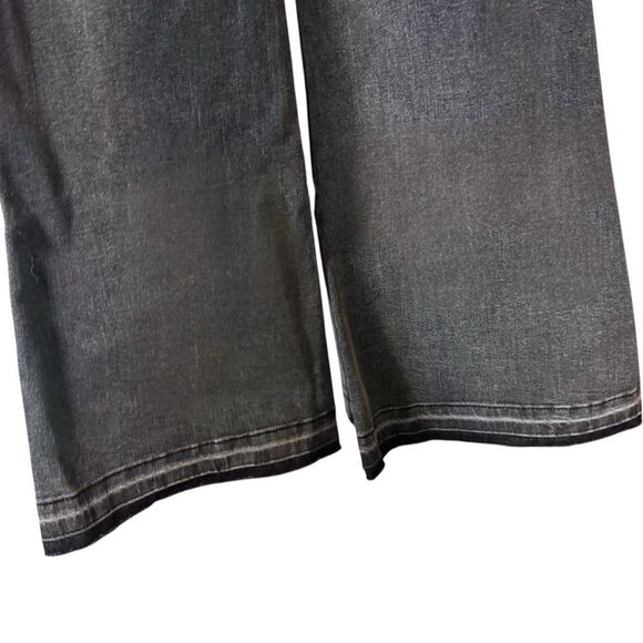 Judy Blue Washed Gray Mid Rise Tummy Control Release Hem Flare Jeans NWT - Picture 13 of 15